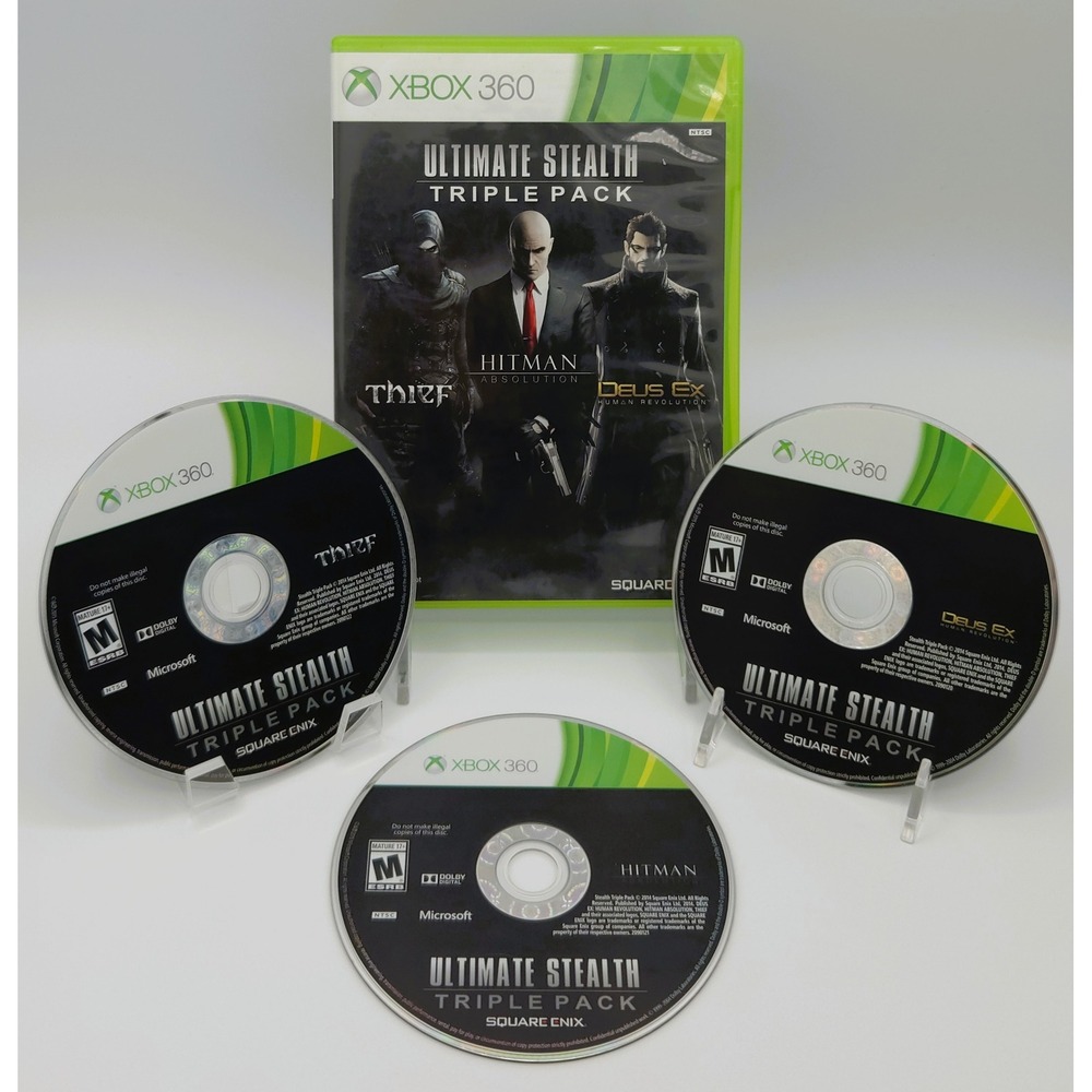 Ultimate Stealth Triple Pack (2015) - Microsoft Xbox 360 - 3-Disc Set - Tested